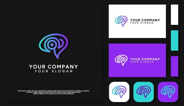 A modern logo combining a brain and a music note, symbolizing creativity, musical intelligence, and cognitive harmony.