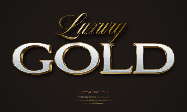[Editable Text Effect Logo] &rdquo;Luxury Rich Logo&rdquo; The title logo style is a Silver lettering with gold edges.