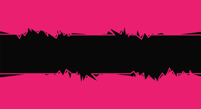 Bold pink and black abstract background ready for text overlay