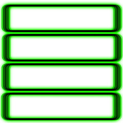 Fototapeta premium Bright neon green rounded panels for UI layout, modern labels, dashboards, and digital interfaces