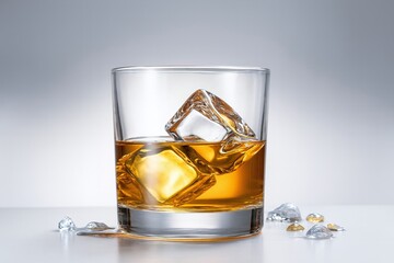 Whiskey auf Eis im Glas