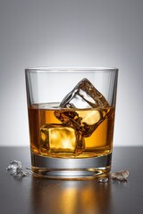 Whiskey auf Eis im Glas