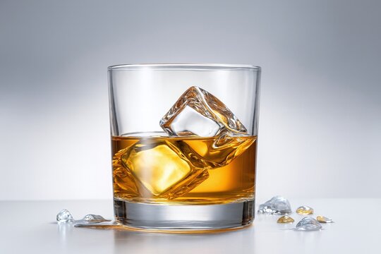 Whiskey auf Eis im Glas