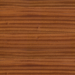 Rich Brown Sapele Wood with Stripe Grain Close-Up Texture