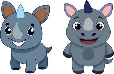 rhino clipart, wild animal vector, jungle wildlife illustration, rhinoceros cartoon art, safari animal design, nature wildlife clipart, zoo creatures vector, mammal artwork, cute rhino drawing, Africa