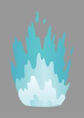 Dripping water special effect fx animation frames sprite sheet. Clear water drop burst frames for flash animation in games, video and cartoon