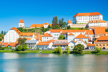 Obraz premium Beautiful cityscape of city of Ptuj, Slovenia, popular tourist destination 