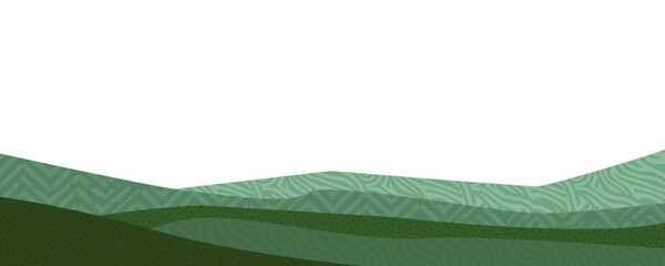 Abstract agri farm field wavy collage background. Asian agriculture land backdrop, farmland colorful vector illustration. Oriental decorative banner, eco design, rural panorama, ecology art header © Maria Petrish