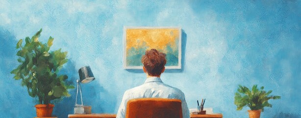 Online Mental Health Support Illustration