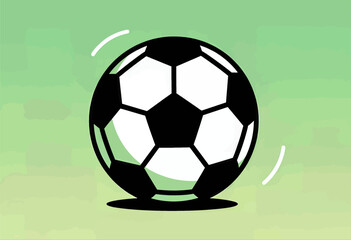 Obraz premium Soccer ball illustration in flat design style isolated
