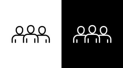 Audience  White Icon Set Design