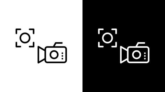 Recording  White Icon Set Design