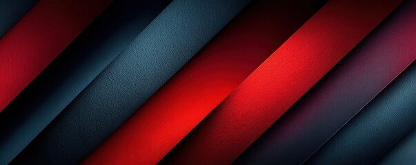 Minimalist abstract pattern with overlapping red and blue textured geometric lines