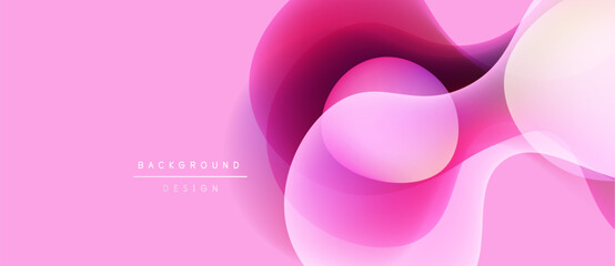 Abstract pink design features flowing shapes, gradients. Modern background with soft curves, elegant composition. Minimalist aesthetic.