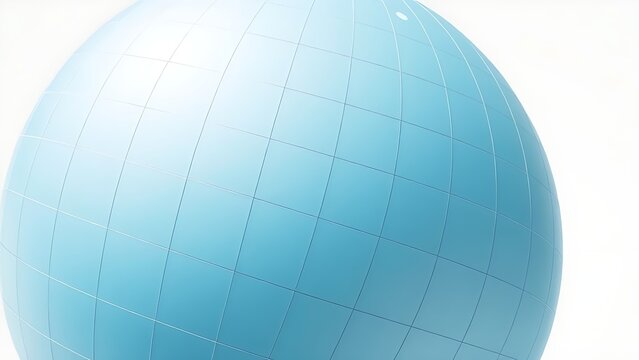 parallel. Close-up of a globe with a precise parallel grid line pattern on its surface. STEM education sheets, lab safety posters, designed for biotech research communications, used by recruiters.