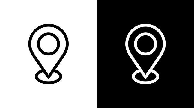 Location Pin With Icon Set Design	