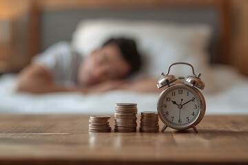 A person who sleeps out of boredom, wasting money and time. Time is money concept.

