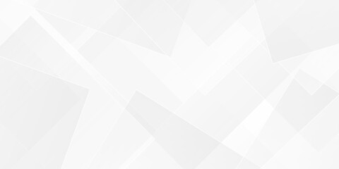 Vector minimal gray and white tech technology transparent square rectangle shape. seamless geometry paper triangle background. Space design concept. Decorative web layout design.	