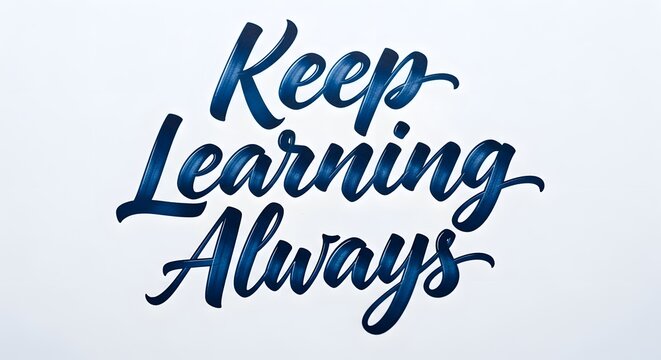Inspirational quote displayed with stylish typography on a clean, light background emphasizing the importance of continuous education and personal growth