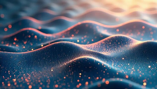 Floating thin lines drifting in minimal pattern 