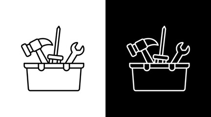 Toolbox  White Icon Set Design
