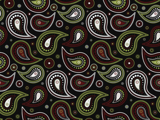 Dress ethnic a paisley curly. Twisted color image by flowing art deco. Chic background, sketching royalty.