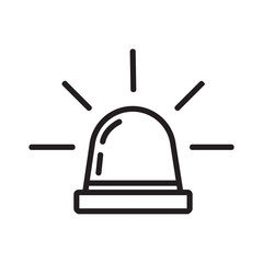 Emergency Alert Icon Siren Symbol Warning Sign Emergency Beacon Danger Alarm Police Light Vector