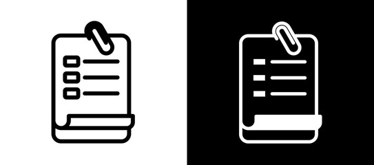 Sticky Note whiteblack icon