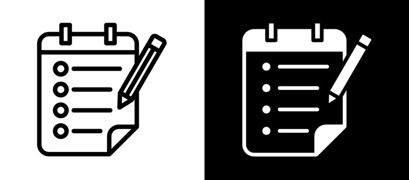 Bullet List whiteblack icon