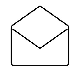 シンプルな開封したメールアイコン