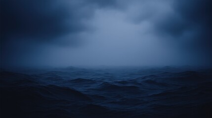 Dull. Sea. Element. Waves in the open ocean. Stormy weather. Deep blue waters
