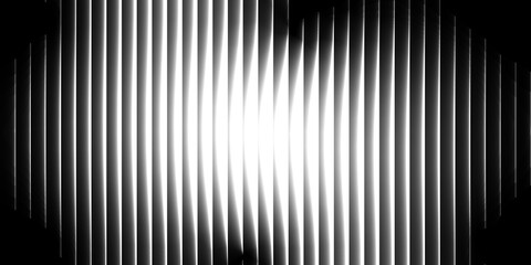 Abstract black and white vertical stripes pattern with bright center