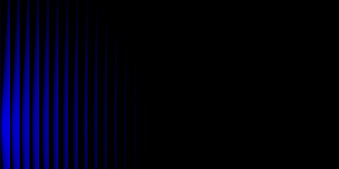 Abstract blue vertical stripes on black background