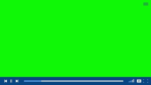 modern video player hud overlay with green screen background. 4k video player ui animation with chroma key backdrop. animation video player interface on green screen background.