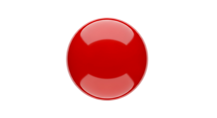 A shiny red orb symbolizing energy and focus suspended against a stark black backdrop perfect