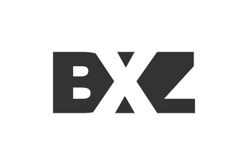 BXZ logo design. Initial letter B X Z bold font style for tech startups, consulting, corporate branding. Creative company name, headlines typography identity, trendy logotype.