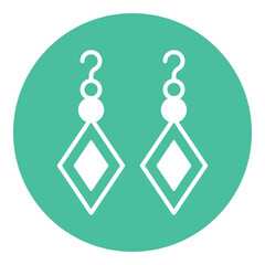 Fototapeta premium Earrings Vector Icon which can easily modify or edit