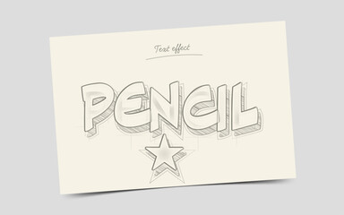 Hand Drawing Pencil Style Text Effect Editable
