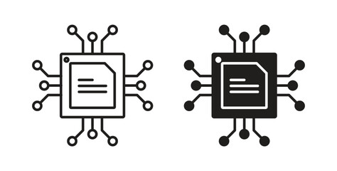 Computer science icon line and filled style suitable for web and mobile application