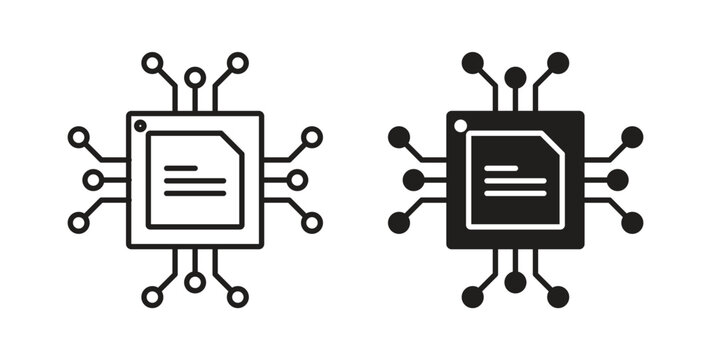 Computer science icon line and filled style suitable for web and mobile application