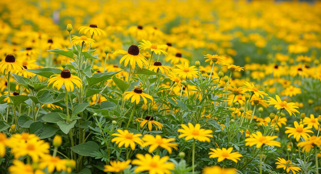 field of yellow flowers