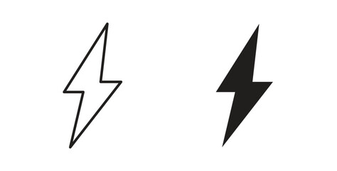 Electricity icon line and filled style suitable for web and mobile application