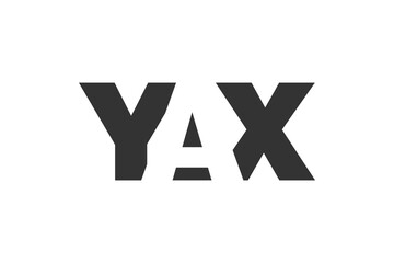 YAX logo design. Initial letter Y A X bold font style for tech startups, consulting, corporate branding. Creative company name, headlines typography identity, trendy logotype.