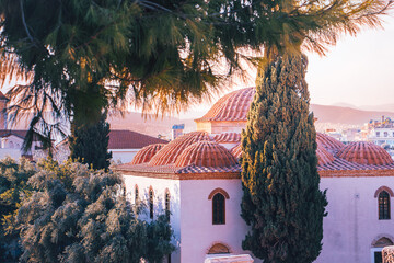ancient Greek architecture under the bright sun