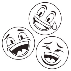 Collection of laughing emoticons
