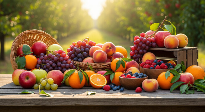 autumn still life with fruits - Powered by Adobe