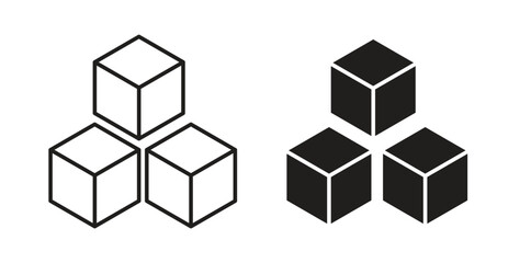 Ice icon line and filled style suitable for web and mobile application