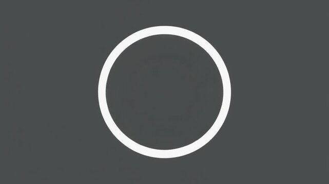 Simple White Circle on Gray Background Minimalist Design for Diverse Applications
