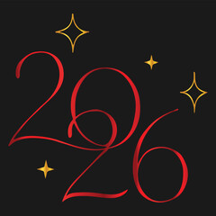 2026 typography logo vector art and illustration