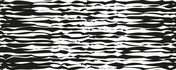 black horizontal stripes pattern, seamless texture vector background.